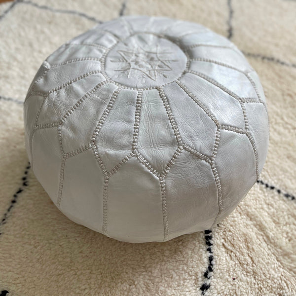 Leather Pouffe - Atlas