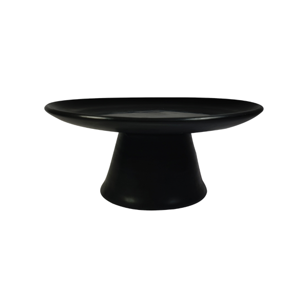 Black Cake Stand Fruit Bowl Tadelakt Plaster Chabi Chic