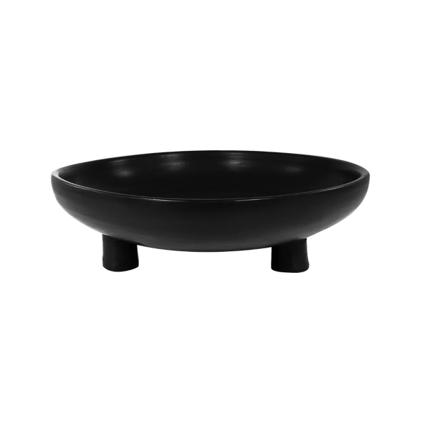 Black Fruit Bowl Tadelakt Plaster Chabi Chic