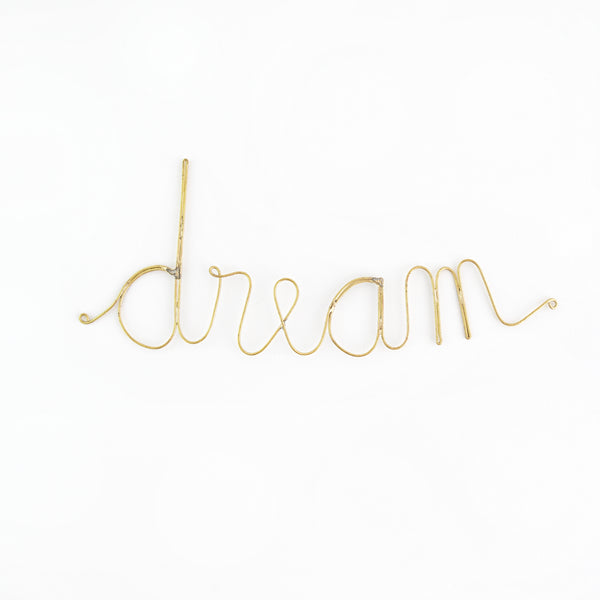 Dream Brass sign