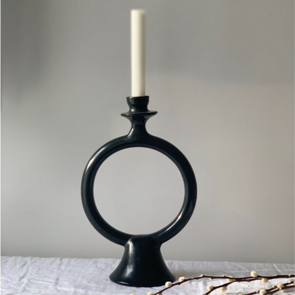 Ring Candle Holder Black