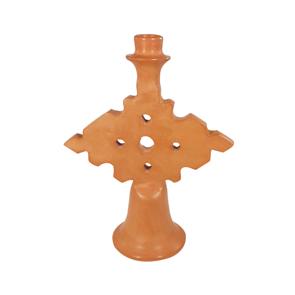 Moroccan Tadellakt Terracota Triangle Candle Holder Chabi Chic 