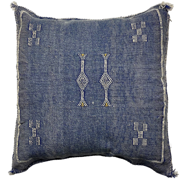 Sabra Cactus Silk Cushion denim