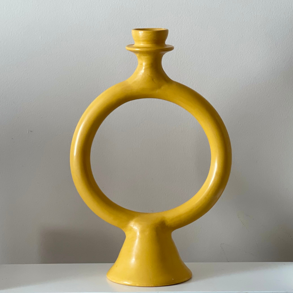 Round Candleholder Mustard