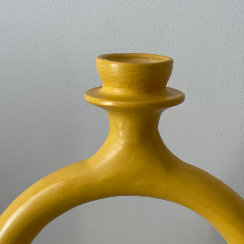 Ring Candleholder Yellow