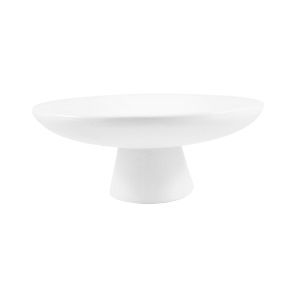 White Cake Stand Fruit Bowl Tadelakt Plaster Chabi Chic